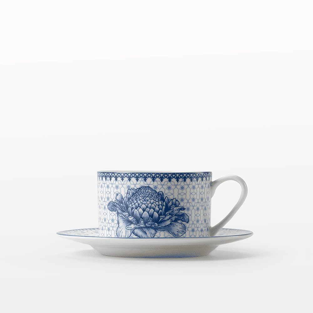 Tasse et soucoupe Rose de Porcelaine