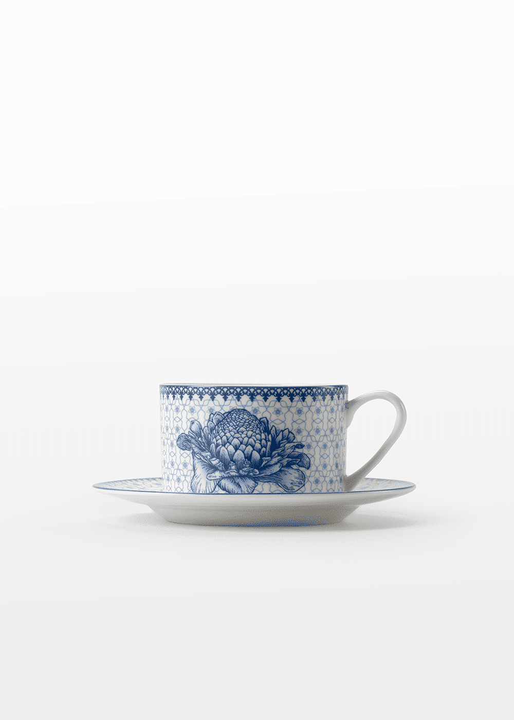 Tasse et soucoupe Rose de Porcelaine