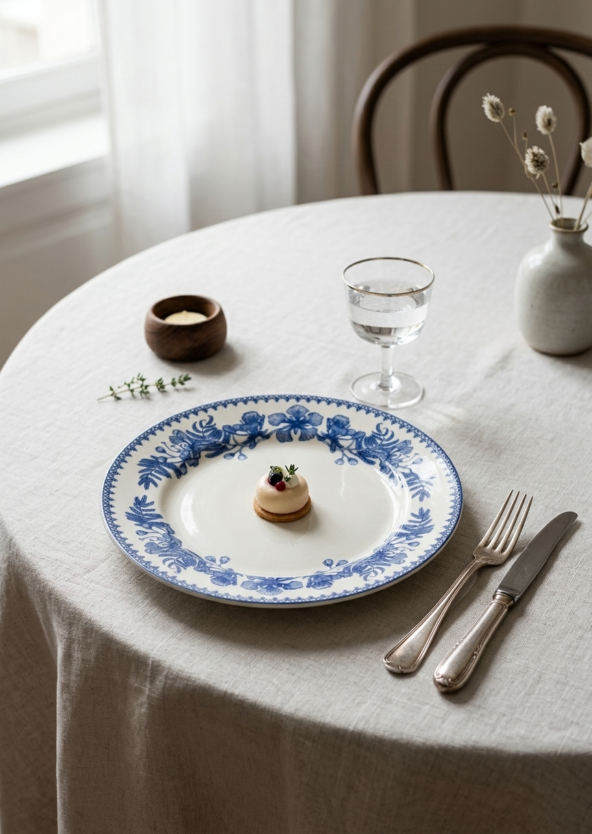 Assiette Dîner Fleurs de Flamboyant – Image 4
